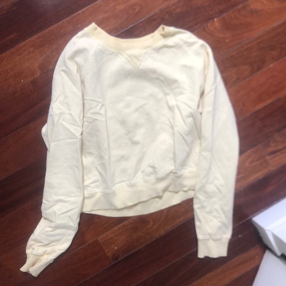 pale yellow brandy melville crewneck